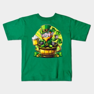 Get Lucky with Gold, Beer, and Leprechauns this St. Patrick's Day Kids T-Shirt